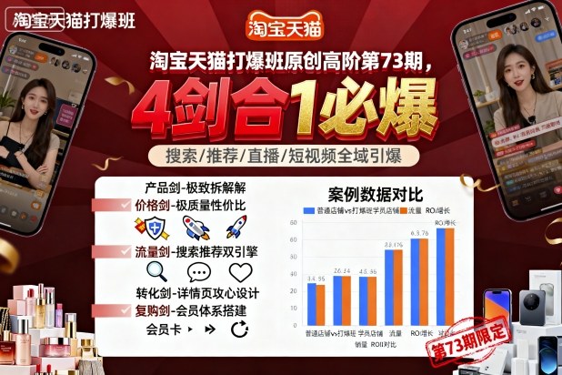 淘宝天猫打爆班原创高阶第73期，4剑合1必爆-优创项目网
