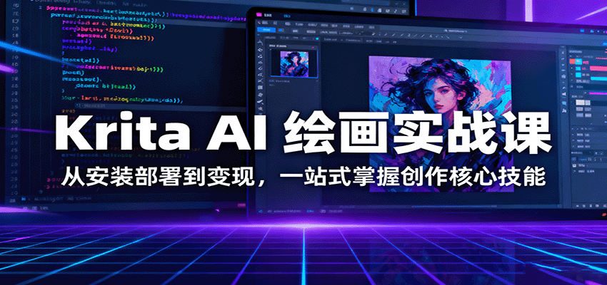 Krita AI 绘画实战课：从安装部署到变现，一站式掌握创作核心技能-优创项目网