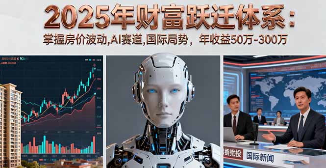 2025年财富跃迁体系：掌握房价波动,AI赛道,国际局势，年收益50万-300万-优创项目网