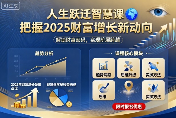 人生跃迁智慧课，把据2025财富增长新动向-优创项目网