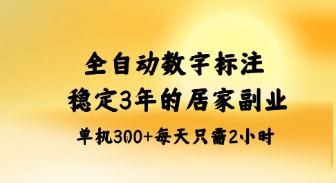 全自动数字标注，稳定3年的蓝海项目，居家也能矩阵开干的副业，单机日入3张+【揭秘】-优创项目网