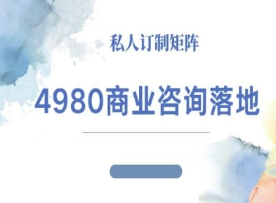 4980商业咨询师落地课程-ip运营高客单教程-优创项目网