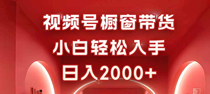 视频号橱窗带货，小白轻松入手，日入2000+-优创项目网