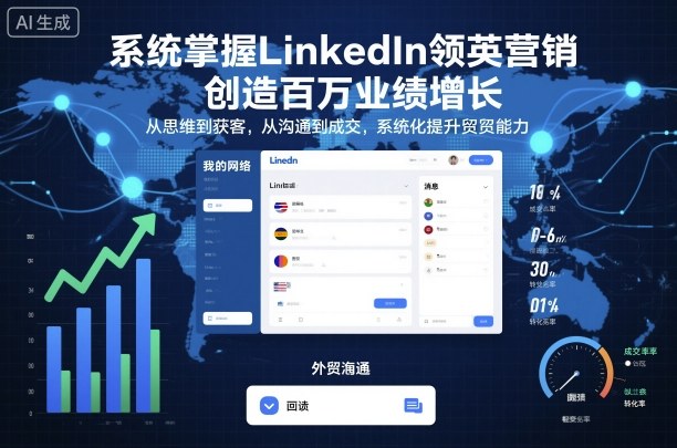 系统掌握LinkedIn领英营销，创造百万业绩增长，从思维到获客，从沟通到成交，系统化提升外贸能力-优创项目网