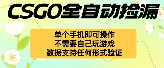 自动挂G捡漏，不用自己挂G不用玩游戏，一个手机即可操作，新手小白轻松月入1W+【揭秘】-优创项目网