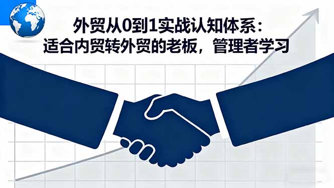 外贸从0到1实战认知体系：适合内贸转外贸的老板，管理者学习-优创项目网