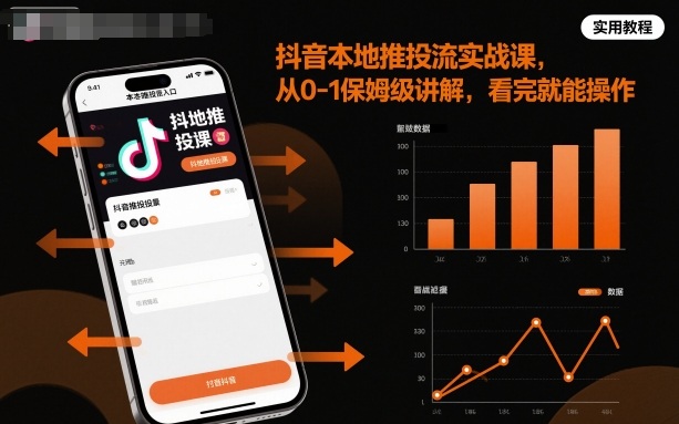 抖音本地推投流实战课，从0-1保姆级讲解，看完就能操作-优创项目网