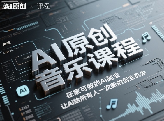 AI原创音乐课程，在家可做的Ai副业，让Ai给所有人一次新的创业机会-优创项目网