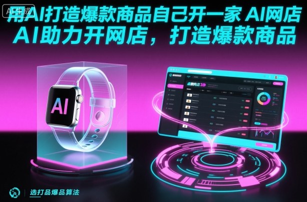 用AI打造爆款商品自己开一家AI网店，AI助力开网店，打造爆款商品-优创项目网