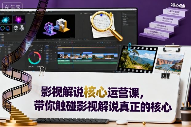 影视解说核心运营课，带你触碰影视解说真正的核心-优创项目网