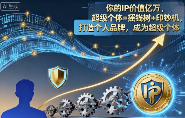 你的IP价值亿万，超级个体=摇钱树+印钞机，打造个人品牌，成为超级个体-优创项目网