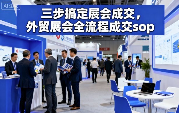 三步搞定展会成交，外贸展会全流程成交sop-优创项目网