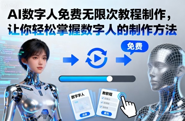 AI数字人免费无限次教程制作，让你轻松掌握数字人的制作方法-优创项目网