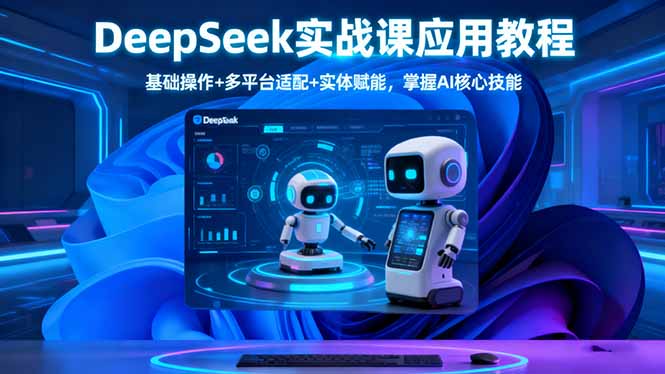DeepSeek实战课应用教程、基础操作+多平台适配+实体赋能，掌握AI核心技能-优创项目网