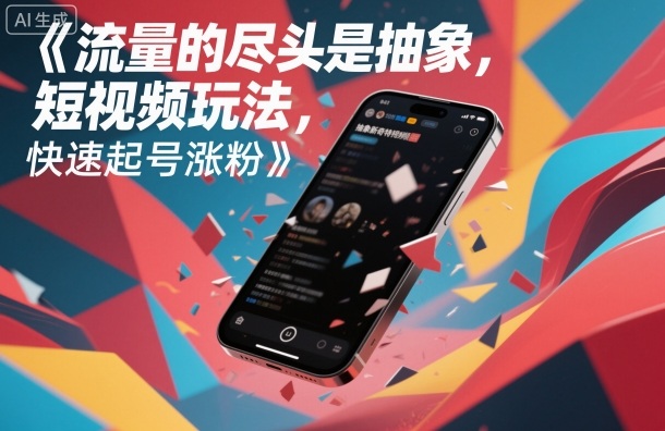 流量的尽头是抽象，抽象新奇特短视频玩法，快速起号涨粉-优创项目网