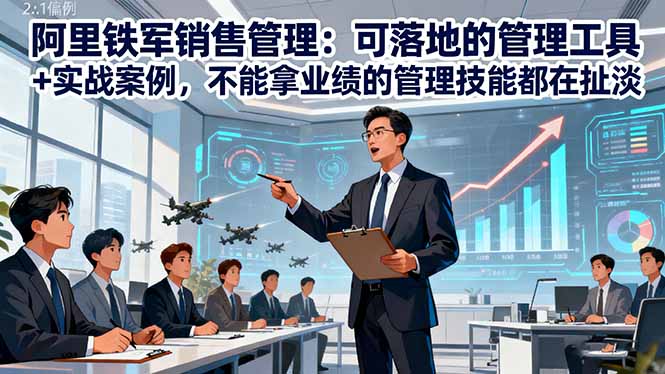 阿里铁军销售管理：可落地的管理工具+实战案例，不能拿业绩的管理都在扯淡-优创项目网
