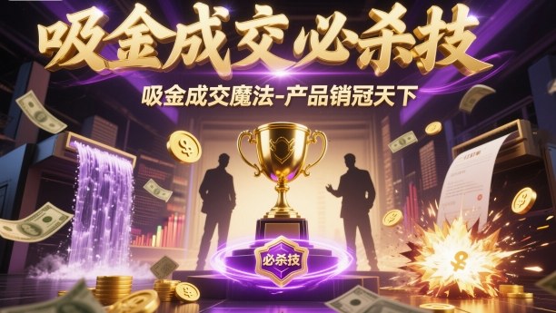 吸金成交必杀技，吸金成交魔法-产品销冠天下-优创项目网