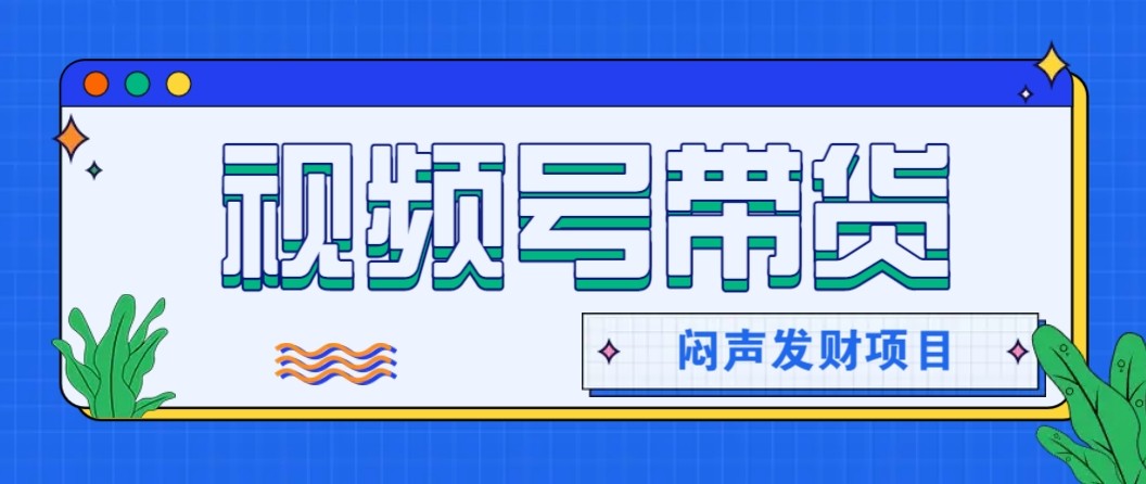 微信视频号带货项目，轻松日赚赚2000+，这个挣钱入口很多伙伴都在闷声发财-优创项目网