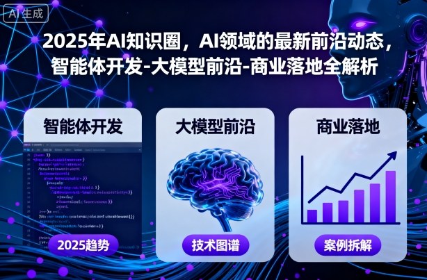 2025年AI知识圈，AI领域的最新前沿动态，智能体开发-大模型前沿-商业落地全解析(更新)-优创项目网