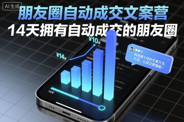 朋友圈自动成交文案营，14天拥有自动成交的朋友圈-优创项目网