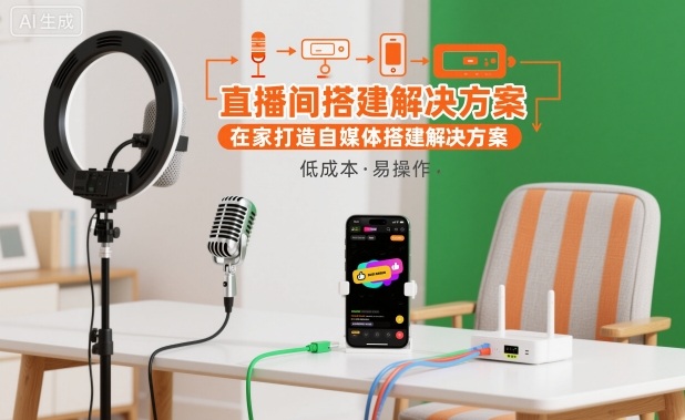 直播间搭建解决方案，在家打造自媒体搭建解决方案-优创项目网
