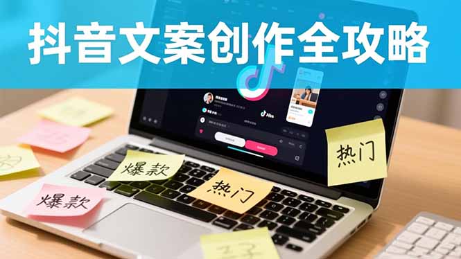 抖音文案创作全攻略：爆款标题九大绝招,100个模版直接套用,月入过万不是梦-优创项目网