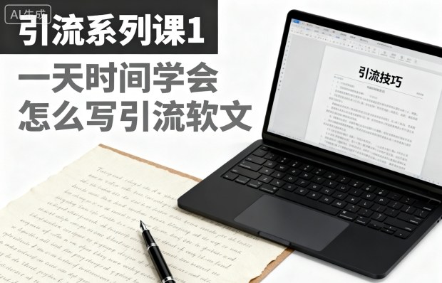 引流系列课1，一天时间学会怎么写引流软文-优创项目网