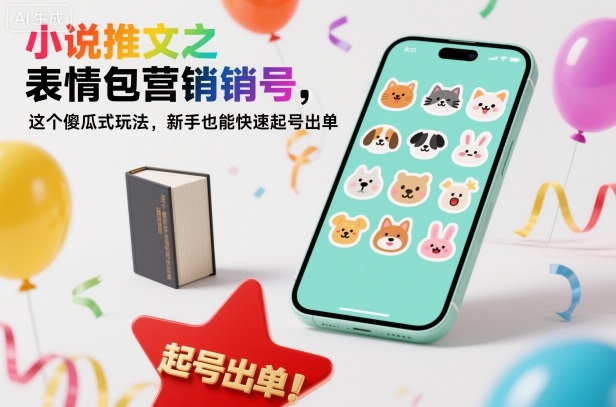 小说推文之表情包营销号，这个傻瓜式玩法，新手也能快速起号出单-优创项目网