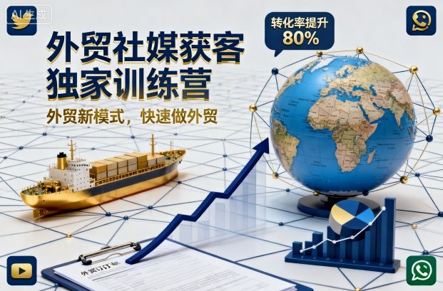 外贸社媒获客独家训练营，外贸新模式，快速做外贸(更新)-优创项目网