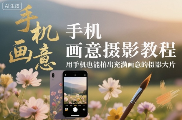手机画意摄影教程，用手机也能拍出充满画意的摄影大片-优创项目网