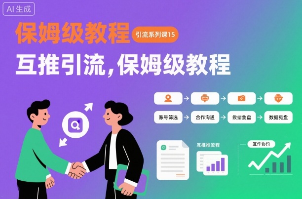 引流系列课15：互推引流，保姆级教程【文档】-优创项目网