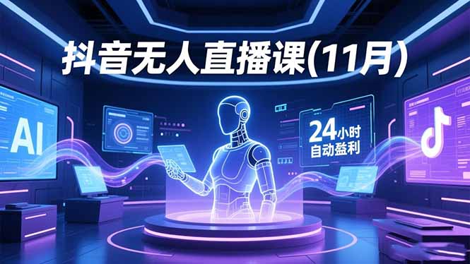 抖音无人直播课(11月-优创项目网