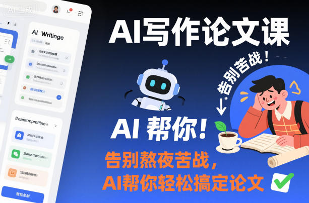 AI写作论文课，告别熬夜苦战，AI帮你轻松搞定论文-优创项目网