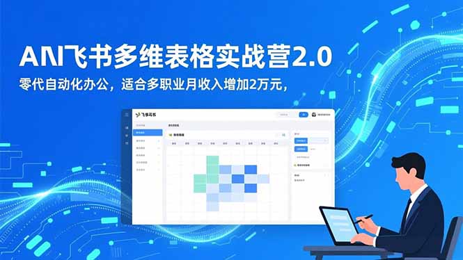 AI+飞书多维表格实战营2.0：零代码自动化办公，适合多职业月收入增加2万元-优创项目网
