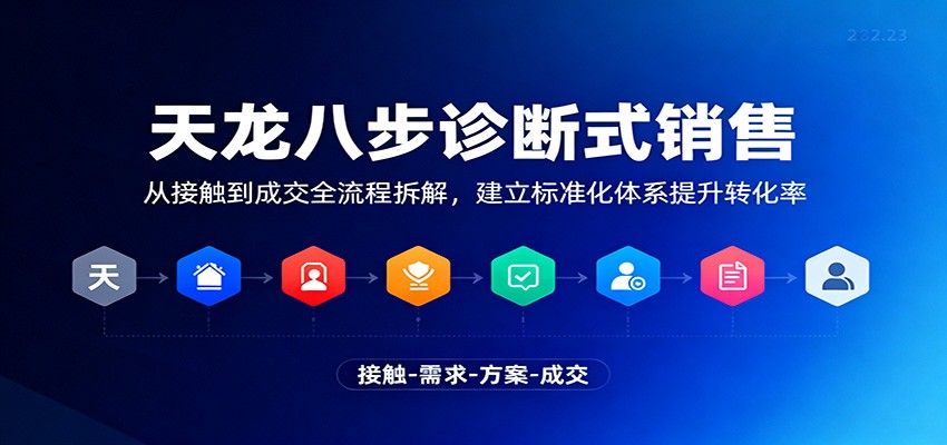 天龙八步诊断式销售，从接触到成交全流程拆解，建立标准化体系提升转化率-优创项目网