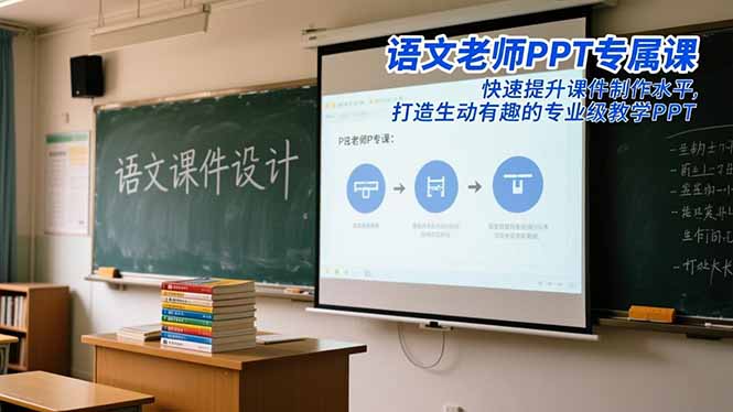 语文老师PPT专属课：快速提升课件制作水平，打造生动有趣的专业级教学PPT-优创项目网