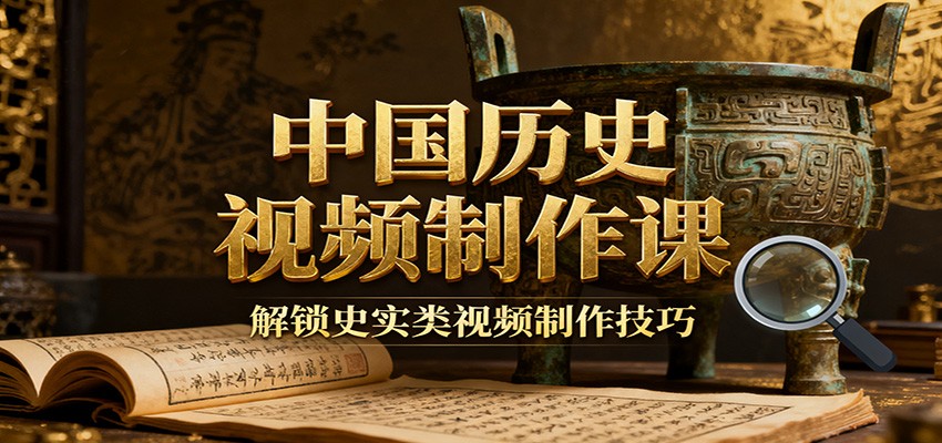 中国历史视频制作课：疆域地图集+参考文案+练习素材，解锁史实类视频制作技巧-优创项目网