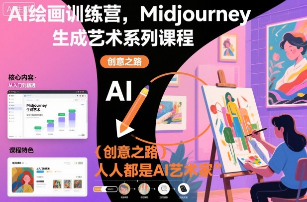 AI绘画训练营，Midjourney生成艺术系列课程，人人都是AI艺术家-优创项目网