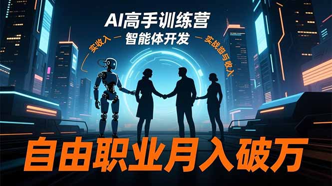 AI高手训练营3.0，ChatGPT，Midjourney，智能体开发，自由职业月入破万-优创项目网