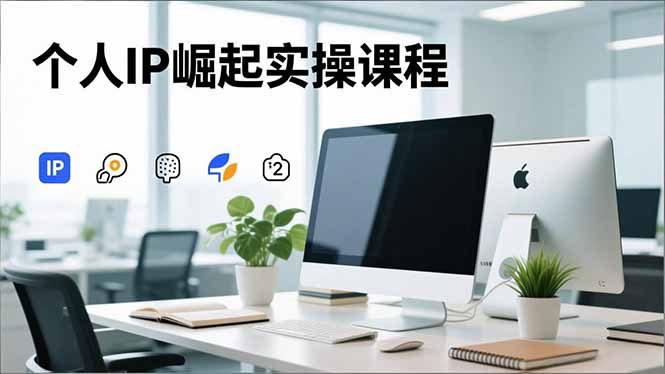 个人IP崛起实操课程，IP思维塑造+赛道精准调研+账号高变现搭建+内容创作-优创项目网