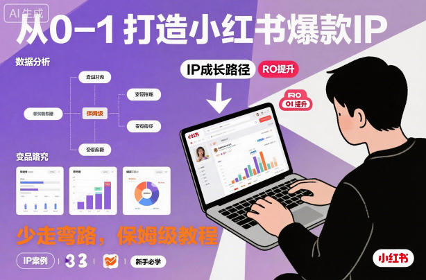 从0-1如何打造一个小红书爆款IP，少走弯路，保姆级教程-优创项目网