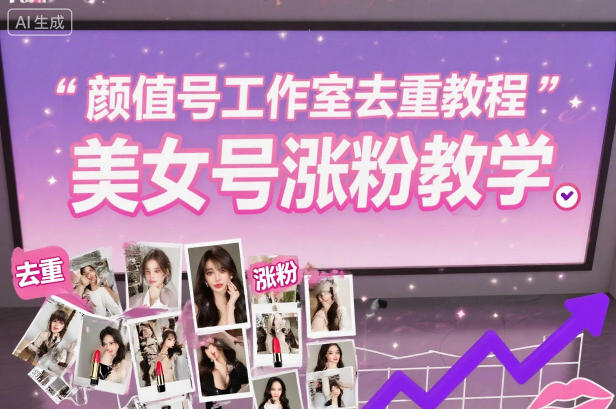 颜值号工作室去重教程，美女号涨粉教学-优创项目网