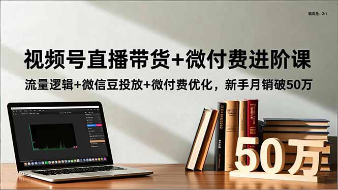 视频号直播带货+微付费进阶课：流量逻辑+微信豆投放+微付费优化，新手月销破50万-优创项目网