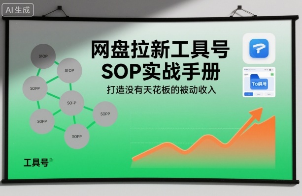 网盘拉新工具号SOP实战手册，打造没有天花板的被动收入-优创项目网