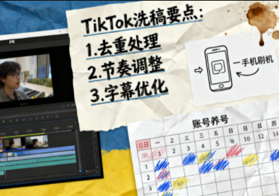 TikTok洗稿剪辑全流程课-优创项目网