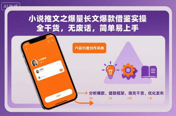 小说推文之爆量长文爆款借鉴实操，全干货，无废话，简单易上手-优创项目网