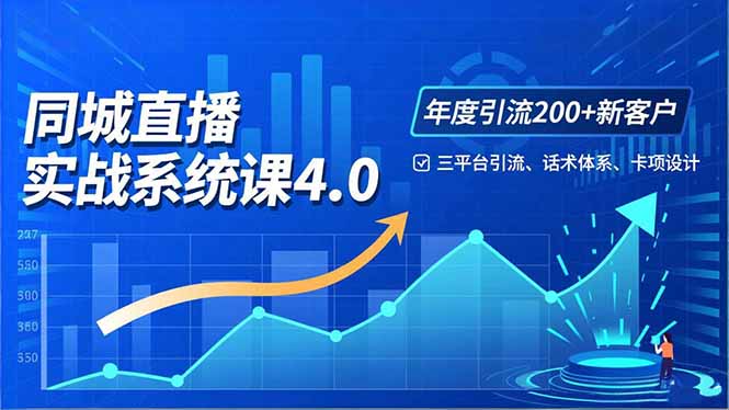 实体店直播实战班4.0，三平台引流、话术体系、卡项设计，年度引流200客月增10万-优创项目网