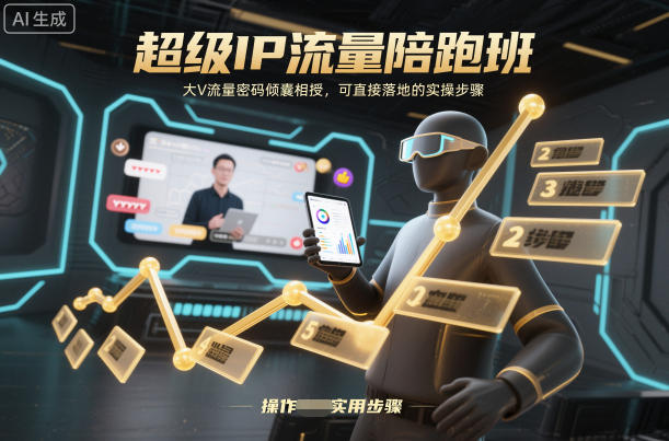 超级IP流量陪跑班，大V流量密码倾囊相授，可直接落地的实操步骤-优创项目网