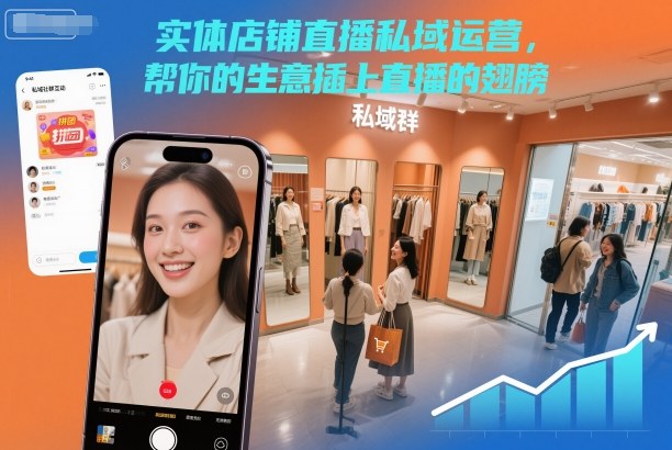 实体店铺直播私域运营，帮你的生意插上直播的翅膀-优创项目网