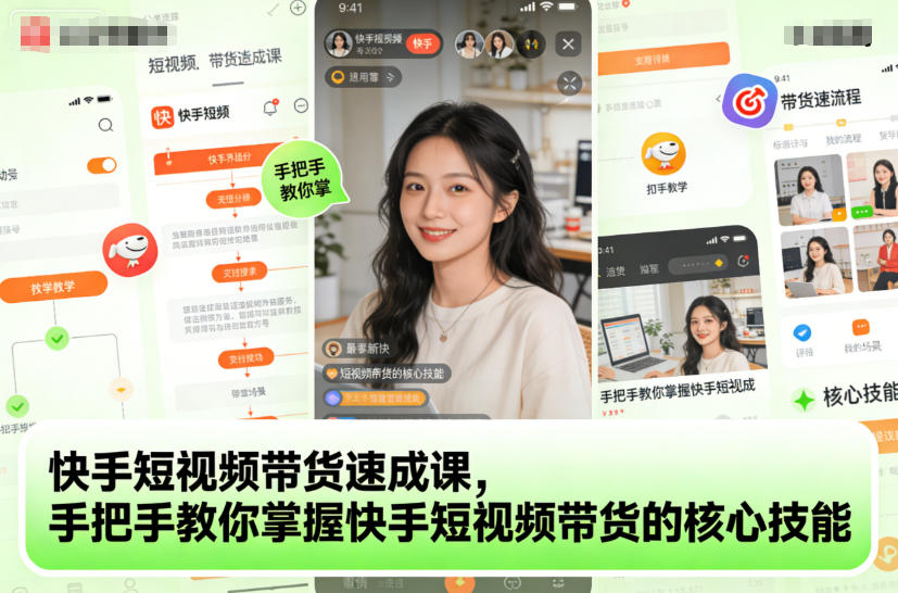 快手短视频带货速成课，手把手教你掌握快手短视频带货的核心技能-优创项目网
